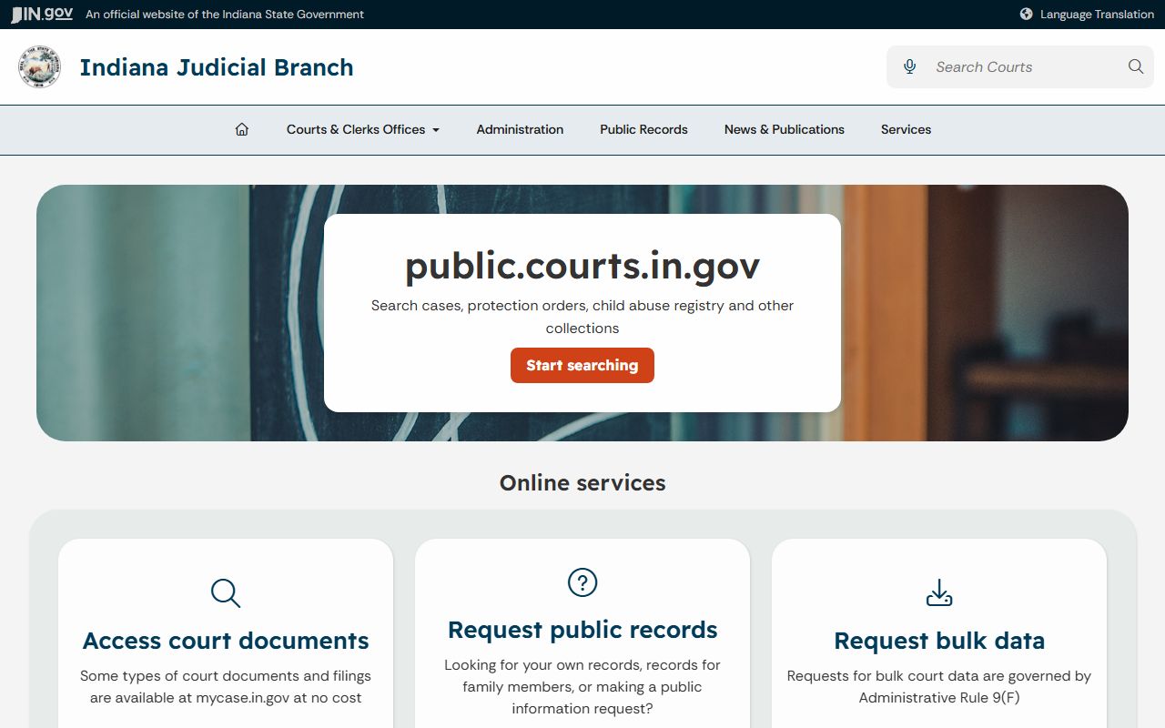 Jasper County court records Indiana public records channels